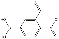 3-Formyl-4-nitrophenylboronic acid Struktur