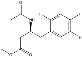 (S)-methyl 3-acetamido-4-(2,4,5-trifluorophenyl)butanoate Struktur