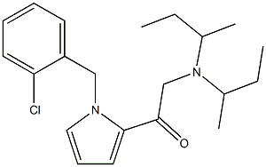 1-(1-(2-chlorobenzyl)-1H-pyrrol-2-yl)-2-(di-sec-butylamino)ethanone Struktur