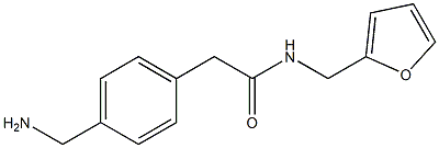 2-(4-(aminomethyl)phenyl)-N-(furan-2-ylmethyl)acetamide Struktur