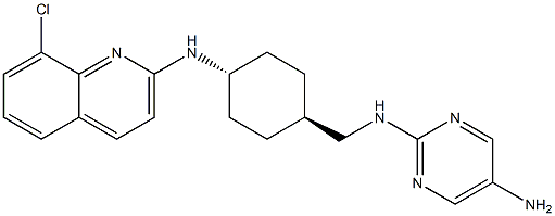 Trans-N2-((4-((8-chloroquinolin-2-yl)amino)cyclohexyl)methyl)pyrimidine-2,5-diamine Struktur