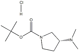 (R)-tert-Butyl 3-(dimethylamino)pyrrolidine-1-carboxylate hydrochloride Struktur