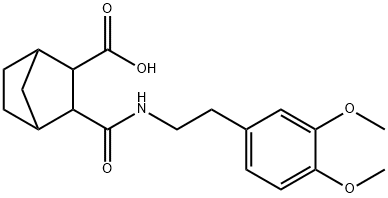 3-((3,4-dimethoxyphenethyl)carbamoyl)bicyclo[2.2.1]heptane-2-carboxylic acid Struktur