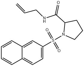 1-(naphthalen-2-ylsulfonyl)-N-prop-2-en-1-ylprolinamide Struktur