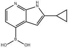 2-CYCLOPROPYL-1H-PYRROLO[2,3-B]PYRIDIN-4-YLBORONIC ACID Struktur