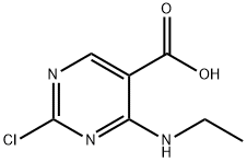 2-chloro-4-(ethylamino)-5-Pyrimidinecarboxylic acid Struktur