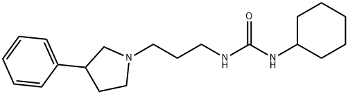 N-cyclohexyl-N'-[3-(3-phenyl-1-pyrrolidinyl)propyl]urea Struktur