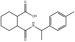 2-{[1-(4-methylphenyl)ethyl]carbamoyl}cyclohexanecarboxylic acid Struktur