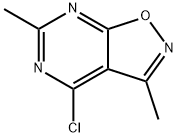 4-Chloro-3,6-dimethylisoxazolo[5,4-d]pyrimidine Struktur