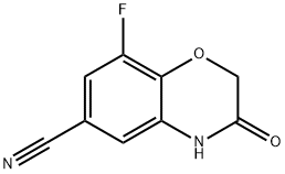 8-fluoro-3-oxo-3,4-dihydro-2H-benzo[b][1,4]oxazine-6-carbonitrile Struktur