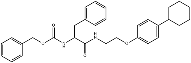 Nalpha-[(benzyloxy)carbonyl]-N-[2-(4-cyclohexylphenoxy)ethyl]phenylalaninamide Struktur