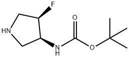 氨基甲酸 N - [(3S,4R)-4-氟-3-吡咯烷基] -1,1-二甲基乙基酯, 1033718-89-6, 結(jié)構(gòu)式