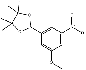 1,3,2-Dioxaborolane, 2-(3-methoxy-5-nitrophenyl)-4,4,5,5-tetramethyl- Struktur