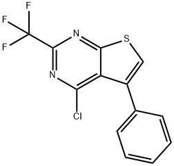 4-Chloro-5-phenyl-2-(trifluoromethyl)thieno[2,3-d]pyrimidine Struktur