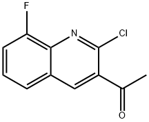 1-(2-chloro-8-fluoroquinolin-3-yl)ethanone Struktur