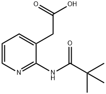 2-(2-((tert-butoxycarbonyl)amino)pyridin-3-yl)acetic acid Struktur