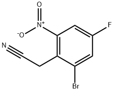 (2-Bromo-4-fluoro-6-nitrophenyl)acetonitrile Struktur