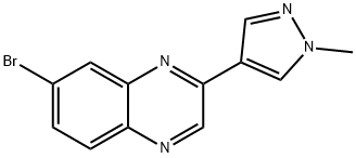 7-溴-2-(1-甲基-1H-吡唑-4-基)喹喔啉 結(jié)構(gòu)式