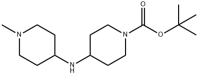 tert-Butyl 4-((1-methylpiperidin-4-yl)amino)piperidine-1-carboxylate Struktur