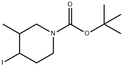 4-Iodo-3-methyl-piperidine-1-carboxylic acid tert-butyl ester Struktur