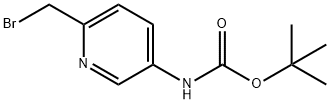 2-bromomethyl-5-tert-butoxycarbonylaminopyridine Struktur