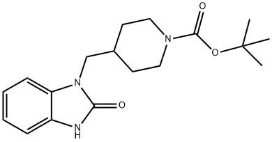 4-[(2,3-dihydro-2-oxo-1H-benzimidazol-1-yl)methyl]-1-Piperidinecarboxylic acid  1,1-dimethylethyl ester Struktur