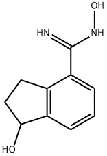 N,1-dihydroxy-2,3-dihydro-1H-indene-4-carboximidamide Struktur