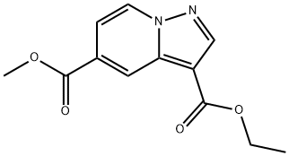 Pyrazolo[1,5-a]pyridine-3,5-dicarboxylic acid, 3-ethyl 5-methyl ester Struktur