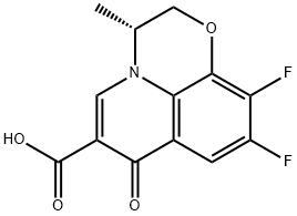 (R)-9,10-difluoro-3-methyl-7-oxo-2,3-dihydro-7H-[1,4]oxazino[2,3,4-ij]quinoline-6-carboxylic acid Struktur