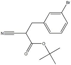 tert-butyl 3-(3-bromophenyl)-2-cyanopropanoate Struktur