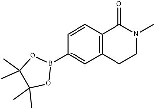 2-Methyl-6-(4,4,5,5-tetramethyl-[1,3,2]dioxaborolan-2-yl)-3,4-dihydro-2H-isoquinolin-1-one Struktur