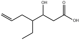 4-ethyl-3-hydroxyhept-6-enoic acid Struktur