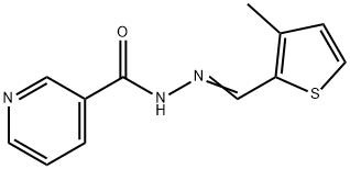 N'-[(E)-(3-methylthiophen-2-yl)methylidene]pyridine-3-carbohydrazide Struktur