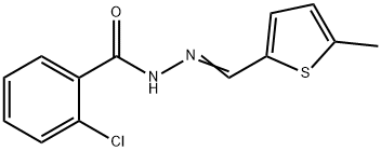 2-chloro-N'-[(E)-(5-methylthiophen-2-yl)methylidene]benzohydrazide Struktur