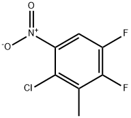 2-Chloro-4,5-difluoro-3-methyl-1-nitrobenzene Struktur