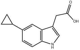 2-(5-Cyclopropyl-1H-indol-3-yl)acetic acid Struktur