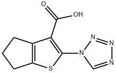 2-(1H-1,2,3,4-Tetrazol-1-yl)-4H,5H,6H-cyclopenta[b]thiophene-3-carboxylic acid Struktur