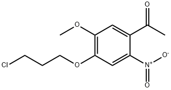 1-(4-(3-Chloropropoxy)-5-methoxy-2-nitrophenyl)ethanone Struktur