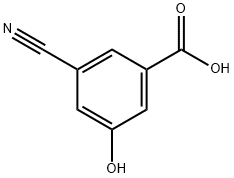 3-Cyano-5-hydroxybenzoic acid Struktur