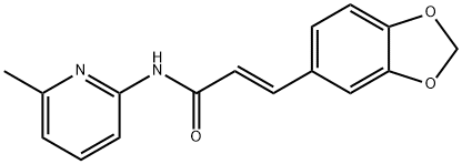 (2E)-3-(1,3-benzodioxol-5-yl)-N-(6-methylpyridin-2-yl)prop-2-enamide Struktur