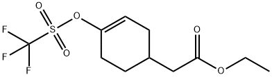 ethyl 2-(4-(trifluoromethylsulfonyloxy)cyclohex-3-enyl)acetate Struktur