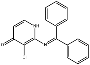 3-chloro-2-[(diphenylmethylene)amino]-4(1H)-Pyridinone Struktur