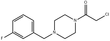 2-Chloro-1-(4-(3-fluorobenzyl)piperazin-1-yl)ethan-1-one Struktur