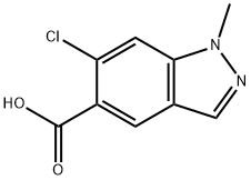 6-chloro-1-methyl-1H-Indazole-5-carboxylic acid Struktur