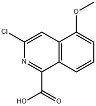 3-chloro-5-methoxy-1-Isoquinolinecarboxylic acid Struktur