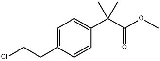 methyl 2-(4-(2-chloroethyl)phenyl)-2-methylpropanoate Struktur