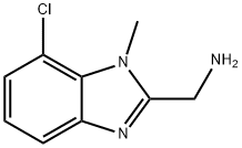 (7-chloro-1-methyl-1H-1,3-benzodiazol-2-yl)methanamine Struktur