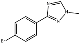 3-(4-ブロモフェニル)-1-メチル-1H-1,2,4-トリアゾール 化學(xué)構(gòu)造式