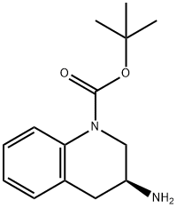 (S)-3-Amino-3,4-dihydro-2H-quinoline-1-carboxylic acid tert-butyl ester Struktur