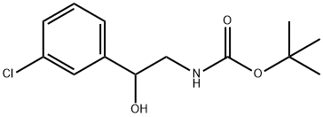 tert-butyl 2-(3-chlorophenyl)-2-hydroxyethylcarbamate Struktur